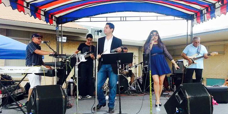 Cañonazo performs at Camino Santa Maria in San Antonio on July 4, 2015.  (Erika Santana Facebook)