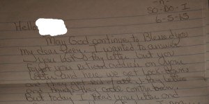 Alleged Joe Lopez prison letter.