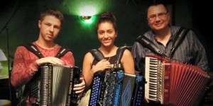 Dwayne Verheyden, Berna Rodriguez of Las Fenix and RIck Fuentes rehearse for Tejano Music Awards finale at Velasquez Music Studios in San Antonio on October 22, 2015. (Facebook photo)