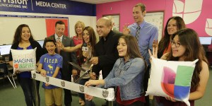 Univision Communications Inc. unveils the media center at Hernandez Middle School in Austin, Texas on September 9, 2016. (Univision)