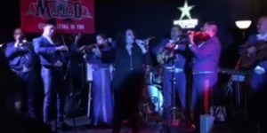 Esmeralda performs at Grupo Maldad 10th anniversary party.
